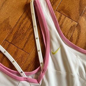 Nike Tennis Dress - White w Pink
